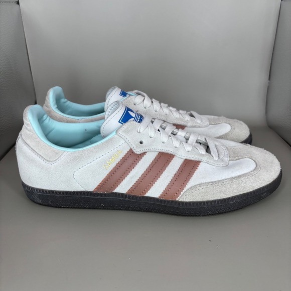 adidas Other - Adidas Samba Classic White Brown Stripe Men's Sneakers Size 7